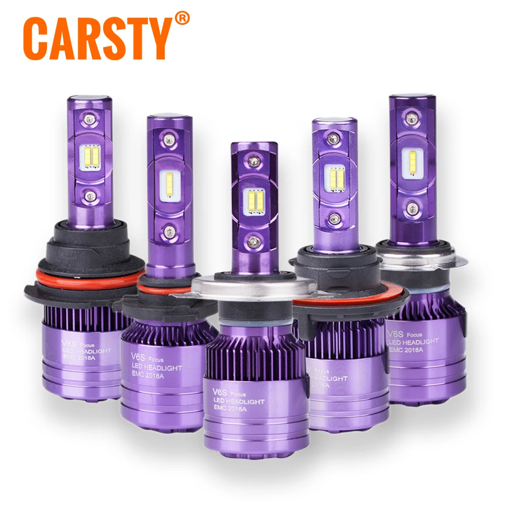Carsty H7 светодиодная лампа H4 H1 H3 H8 H11 9005 HB3 9006 HB4 с чипами CSP для автомобильных фар