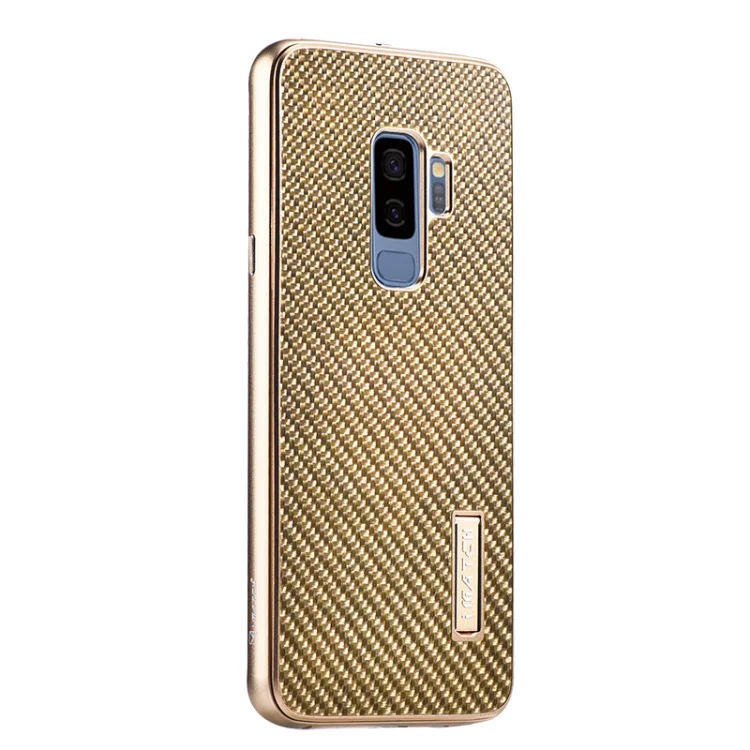 Full Gold Для samsung Galaxy S9/S8 Plus чехол Роскошный металлический алюминиевый бампер чехол из углеродного волокна Защитный чехол s для samsung Galaxy S9 S8 чехол - Цвет: Full Gold
