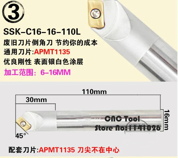 1 шт./45/60/90/120 градусов Моб SSK SSY SSH TP45 TCM SD 12 мм 16 мм 20 мм с ЧПУ инструмент для снятия фаски, держатель, фаски Фрезы