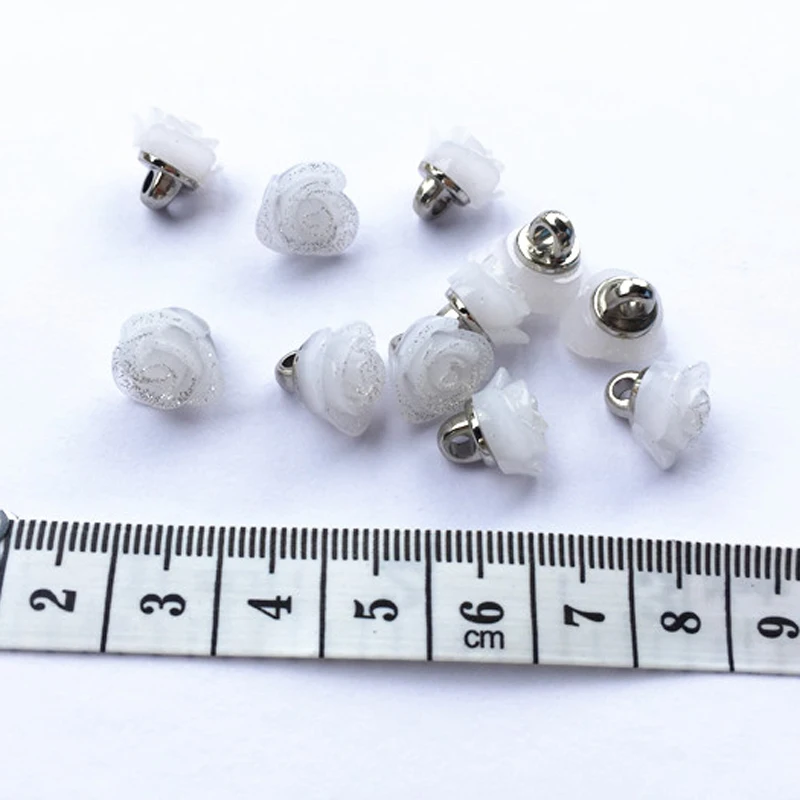 Белые пуговицы в виде цветов 12 мм рубашки трикотажные шифоновые манжеты