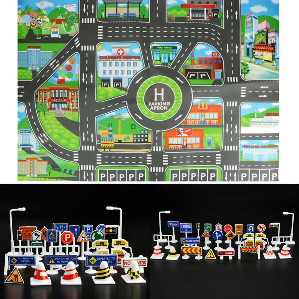 83 58 см детские игрушки городская парковка Дорожная карта DIY игрушечные модели