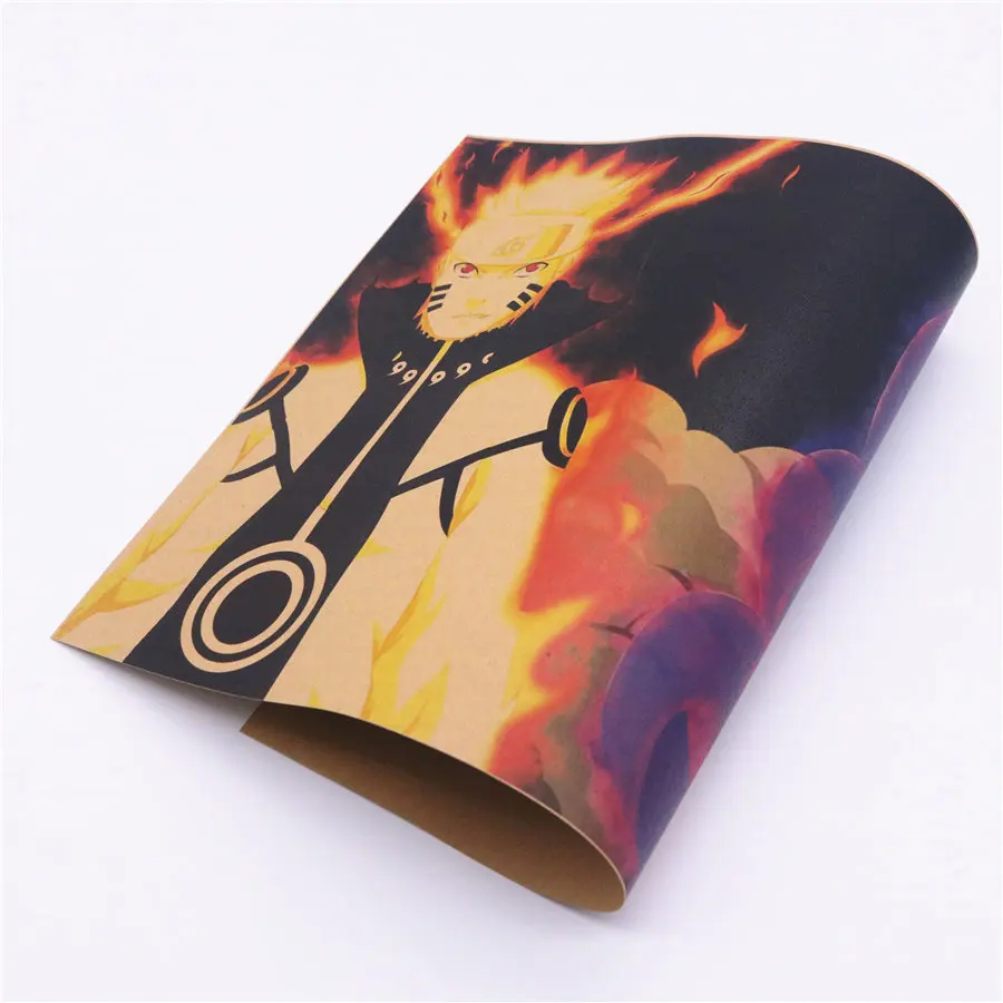 Винтажный постер из крафт бумаги мультфильм японское аниме Naruto украшение для
