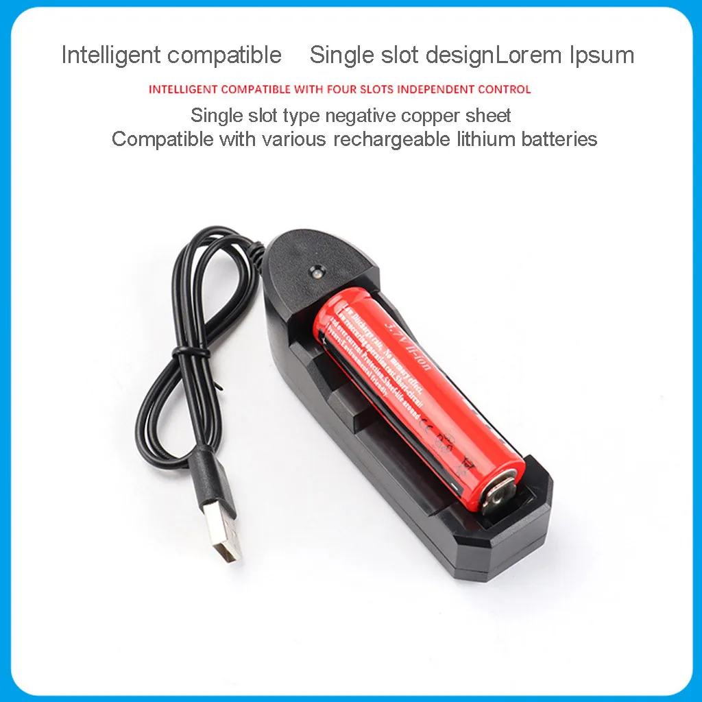Universal Battery Charger for Rechargeable Batteries 10440 18350 18650 16340