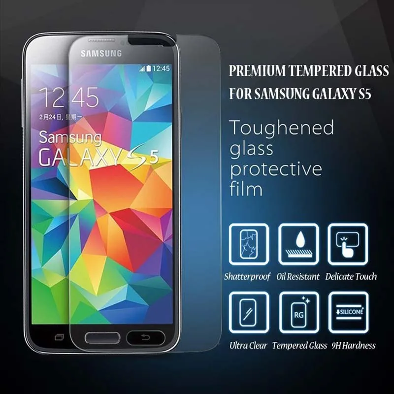 For Samsung Galaxy S5 safety Tempered Glass Thin HD protective glass on the samsung galaxy s5 free shipping | Мобильные телефоны и