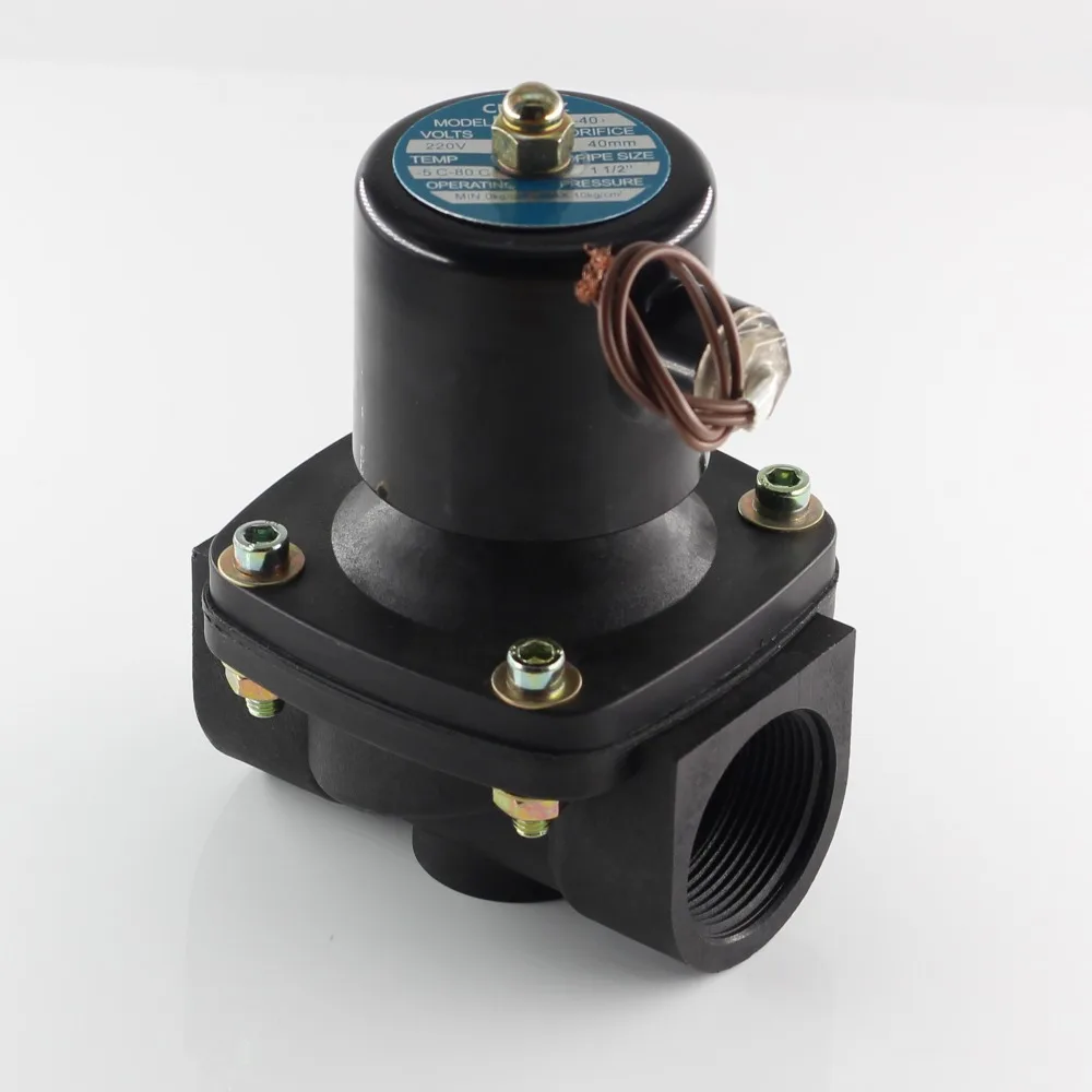 DN25 DN32 AC220 DC12V DC24V normally closed plastic solenoid valve the coil can work continuously for 24 hours without burning. |