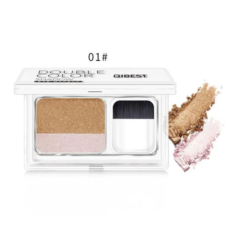 Magazine Lazy Eyeshadow Stamp Eye Shadow Double color Shimmer Palette водонепроницаемый стойкий натуральный макияж для глаз телесного цвета