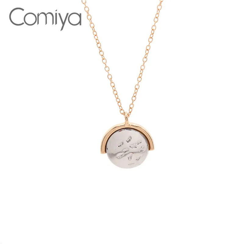Длинное ожерелье Comiya из сплава цинка серебряное Шейное колье с подвеской в