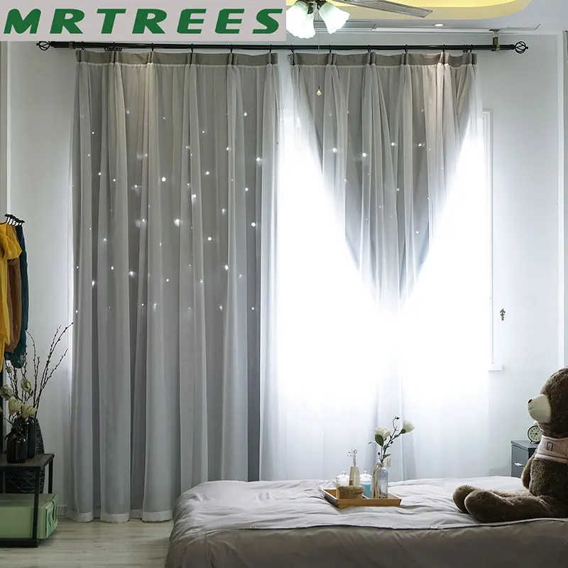 MRTREES шторы блэкаут плотные шторы шторы для гостиной современный сращивания плотные шторы для гостиной Детская спальня гардины для домашнего шторы, ткани шторы Панель
