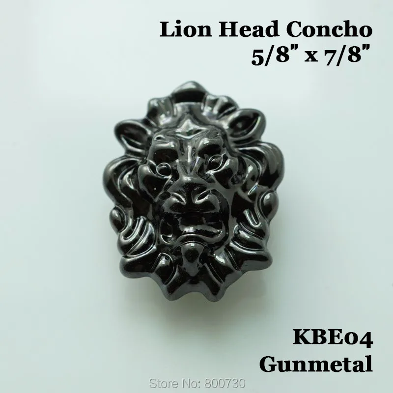 (KBE04) 10 шт. Кончо из металла Western Lion-head Concho Leathercraft Gunmetal | Дом и сад