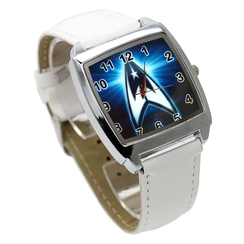 Белые часы с рисунком для детей повседневные кожаные кварцевые мальчиков