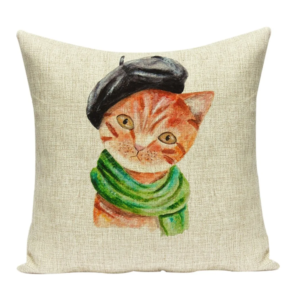 Модная наволочка для диванной подушки милые животные кошка наволочки 45 см x на