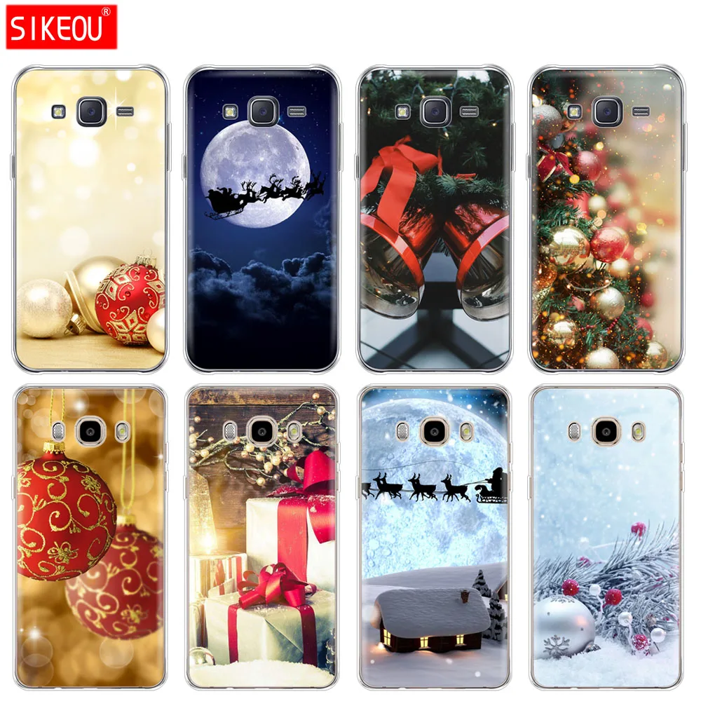 Силиконовый чехол для телефона Samsung Galaxy J1 J2 J3 J5 J7 MINI 2016 2015 prime case New Year Merry