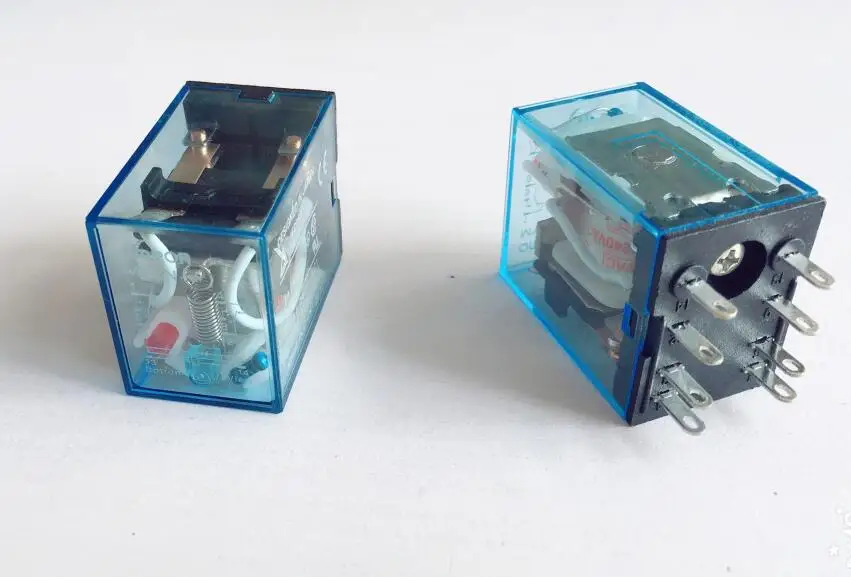 Промежуточное реле MY2NJ маленькое электромагнитное с основанием DPDT 8 контактов DC12V