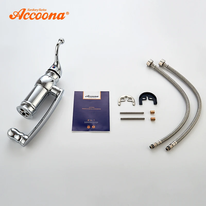 Смесители для раковины Accoona с ручкой Необычные краны ванной комнаты