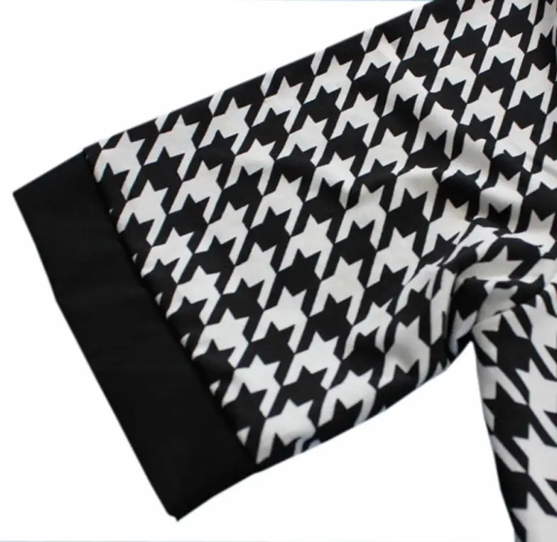 New Women Casual Slim Short Sleeved Plaid Print Bodycon Dresses Plus Size vestidos | Женская одежда