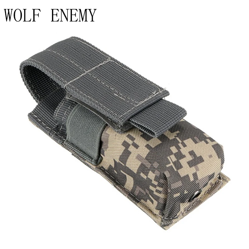 Миниатюрная нейлоновая сумка тактическая для фонарика M5 с зажимом MOLLE одиночная