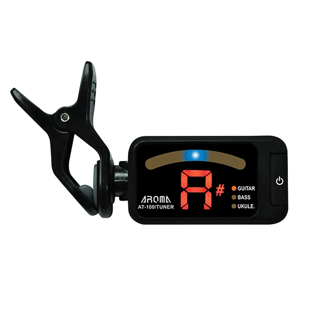 Универсальный бас гитара укулеле Портативный черный зажим светодиодный