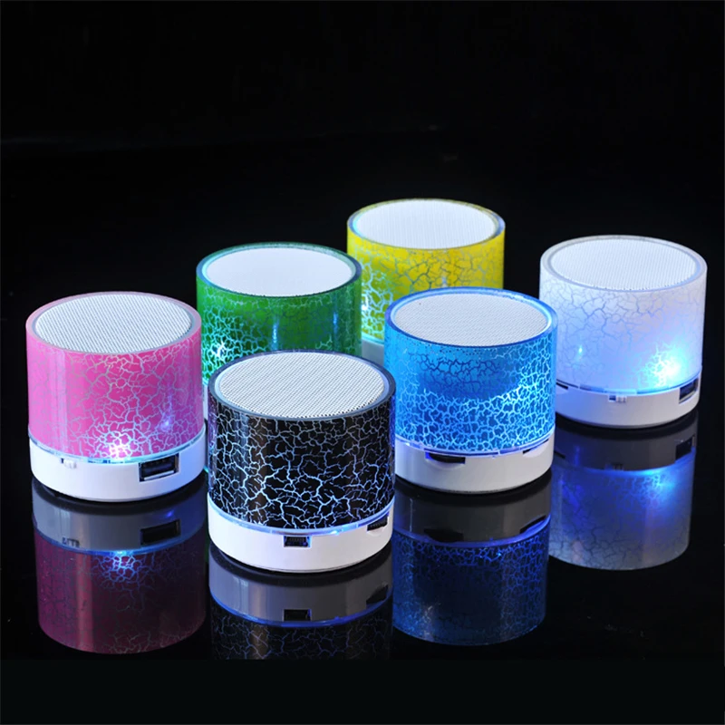 Q JRGK CRACK LED MINI Wireless Bluetooth Speaker TF USB Portable Music Sound Box Subwoofer Loudspeaker For Phone PC With Mic | Электроника
