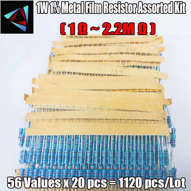 1120 шт. 1 Вт 1% 56 значений 2 M Ом стандартный набор|resistor variable|resistor 3wfilm netbook |