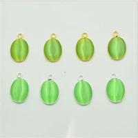 20pcslot high quality natural stone oval beads for jewelry making diy opal charms pendants fit bracelet necklace accessories