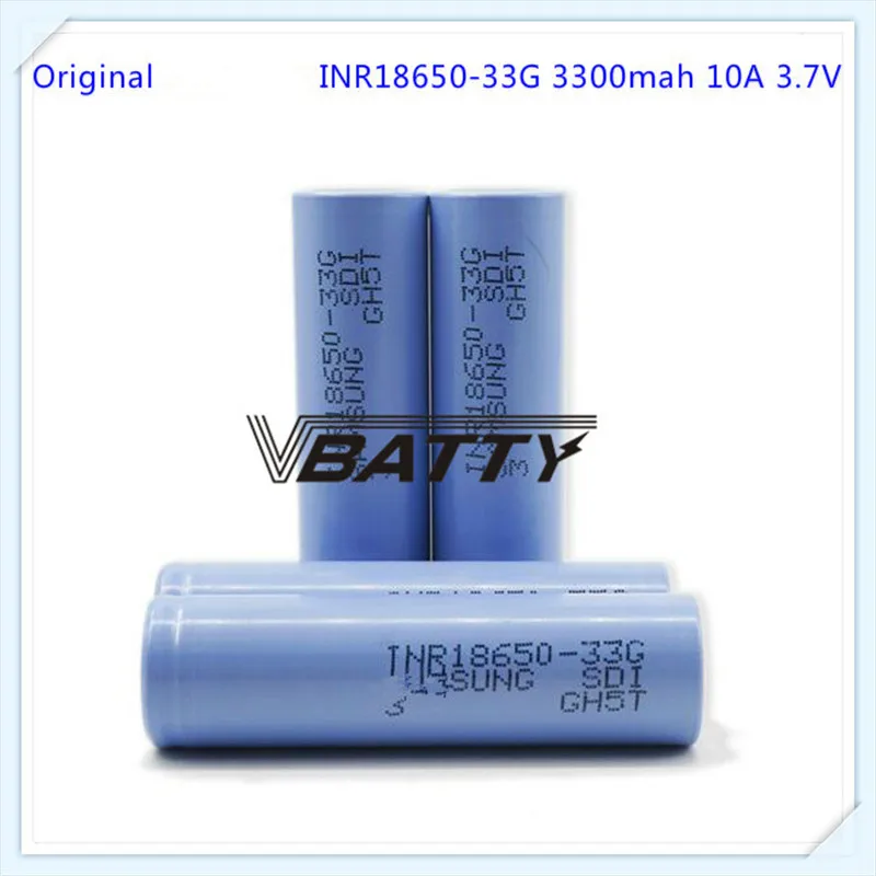 Для samsung 18650 33g литий-ионная батарея 3300mAh Высокая емкость 18650 батарея 10А ток разряда(1 шт