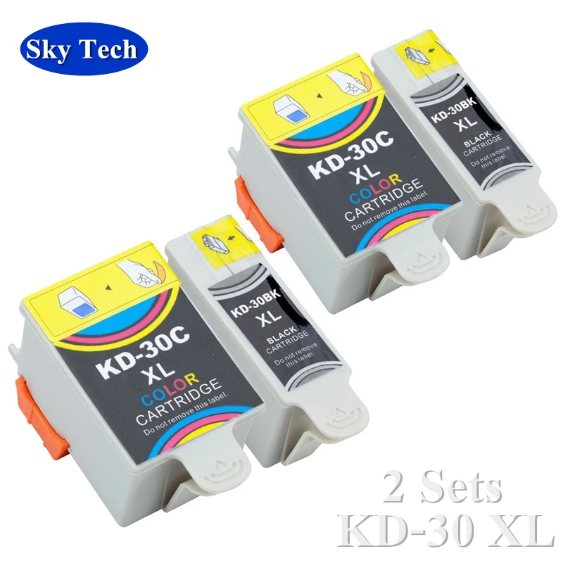 2 Sets Compatible cartridge For KD30XL KD-30XL , For Kodak E