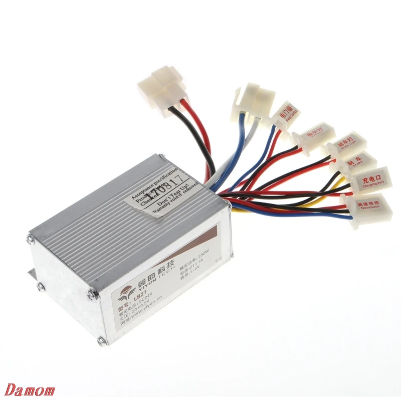 Горячая Распродажа DC 24V 250W контроллер скорости двигателя для электрического