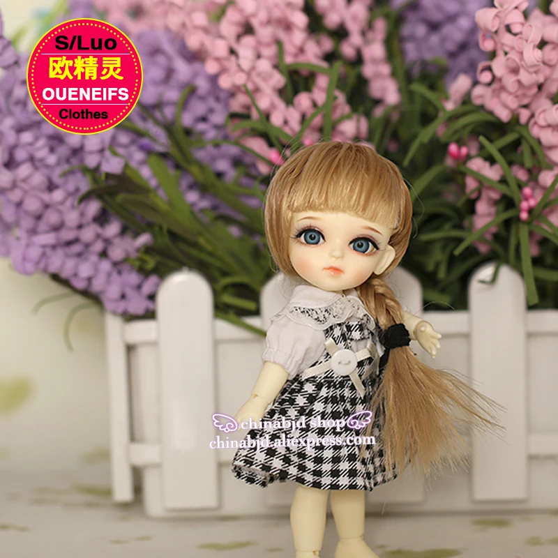 BJD SD кукольная одежда 1/8 принцесса белая футболка и черная сетчатая юбка на