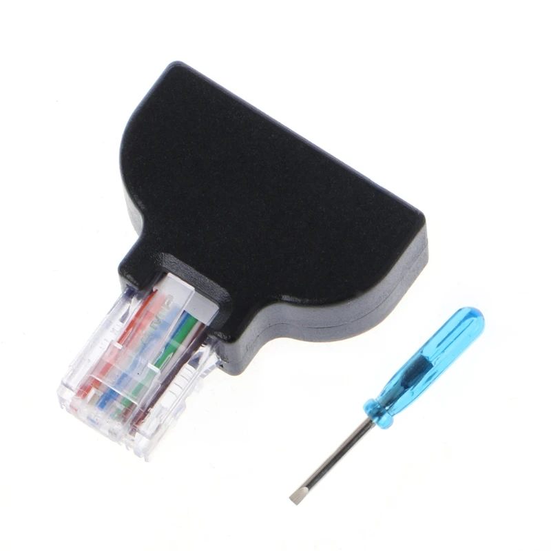 OOTDTY RJ45 Ethernet папа-8 контактный AV клеммный винт адаптер Блок преобразователя