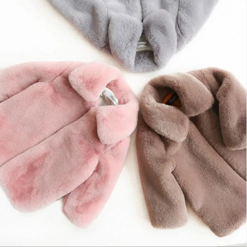 Infant And Young Children Winter Clothes Cotton Girls Baby Jacket Boys Thick Warm Long Faux Fur Coat Overcoat QV228 | Детская одежда и