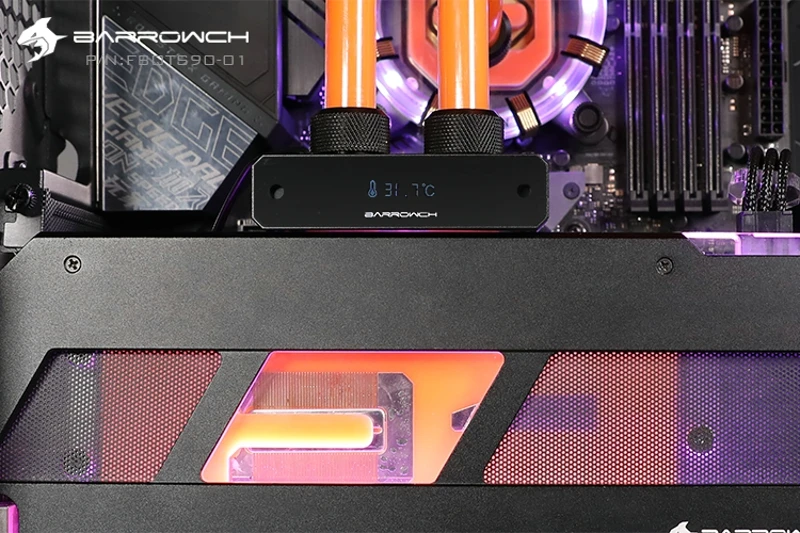 Barrowch FBQTS90-01 цифровой дисплей мост для курган GPU Блок вертикальный выделенный 90 градусов мост разъем высокое качество