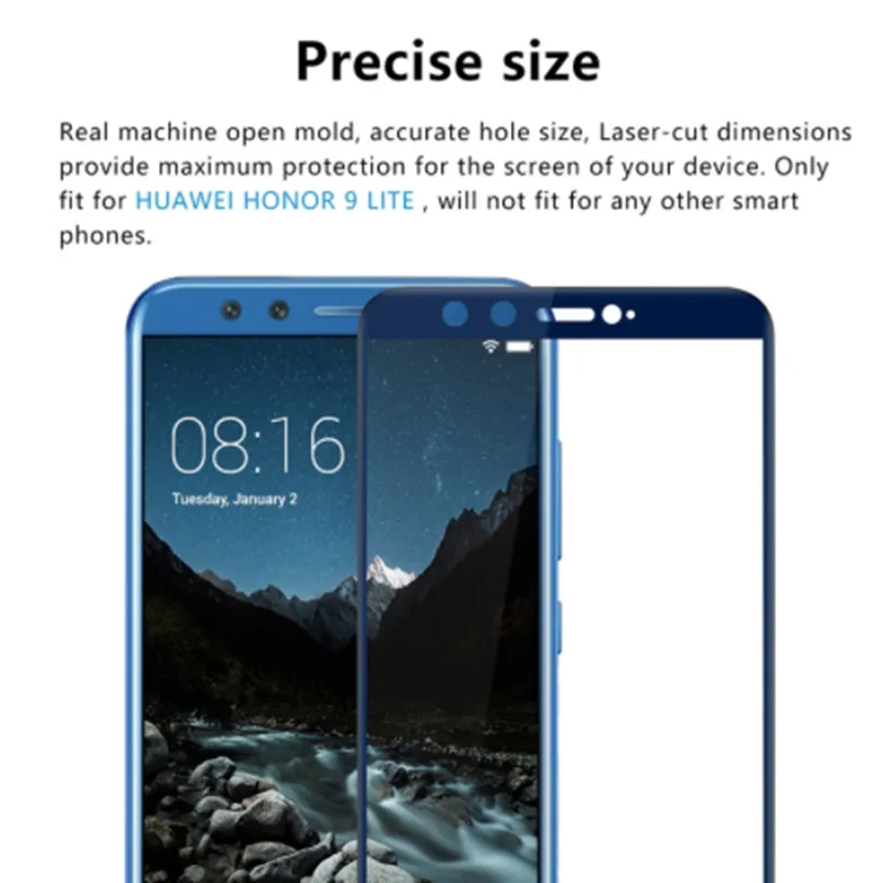Защитная стеклянная пленка Honor 9 lite для honor huawei honer Полное покрытие защита экрана