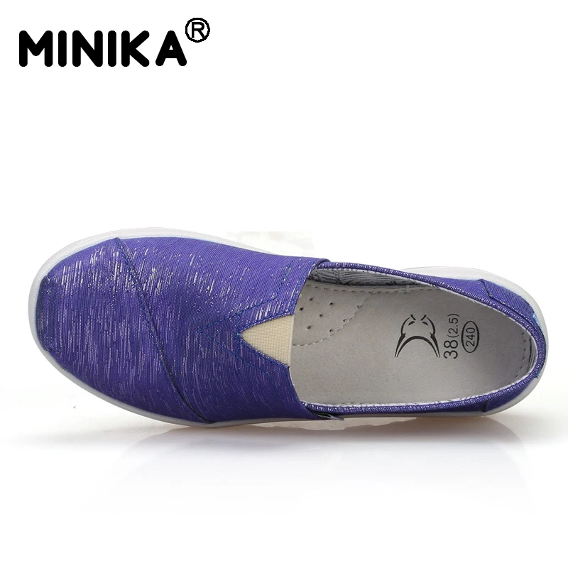 Minika/женская повседневная обувь на плоской подошве парусиновая платформе сезон