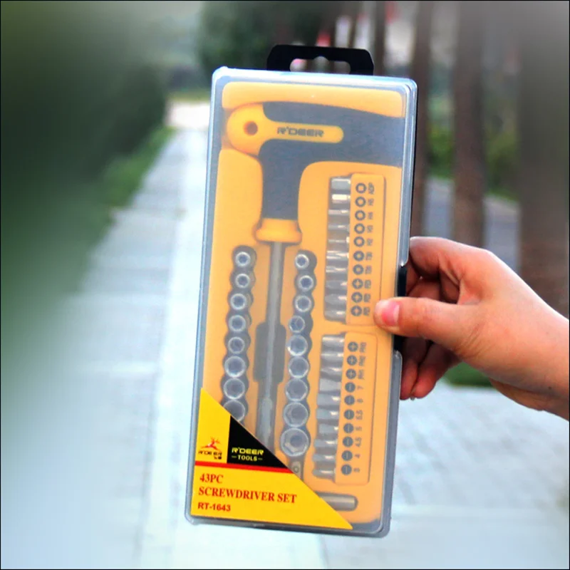

41 in 1 T-type sleeve car repair combination tool kit chrome vanadium alloy steel screwdriver sleeve hardware tools ferramentas