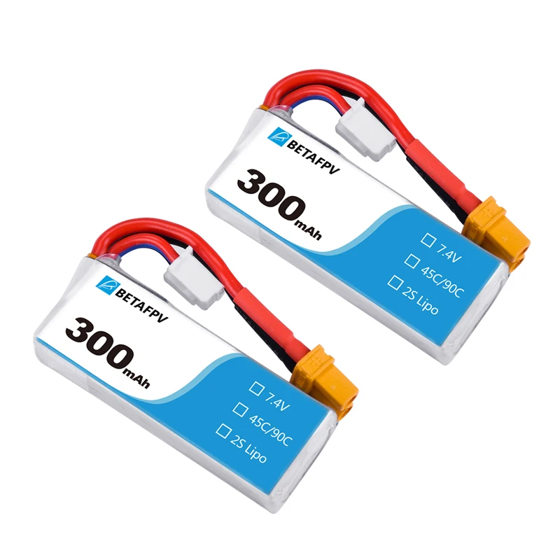 BETAFPV 300mAh 2S 45C Lipo батарея(2 шт