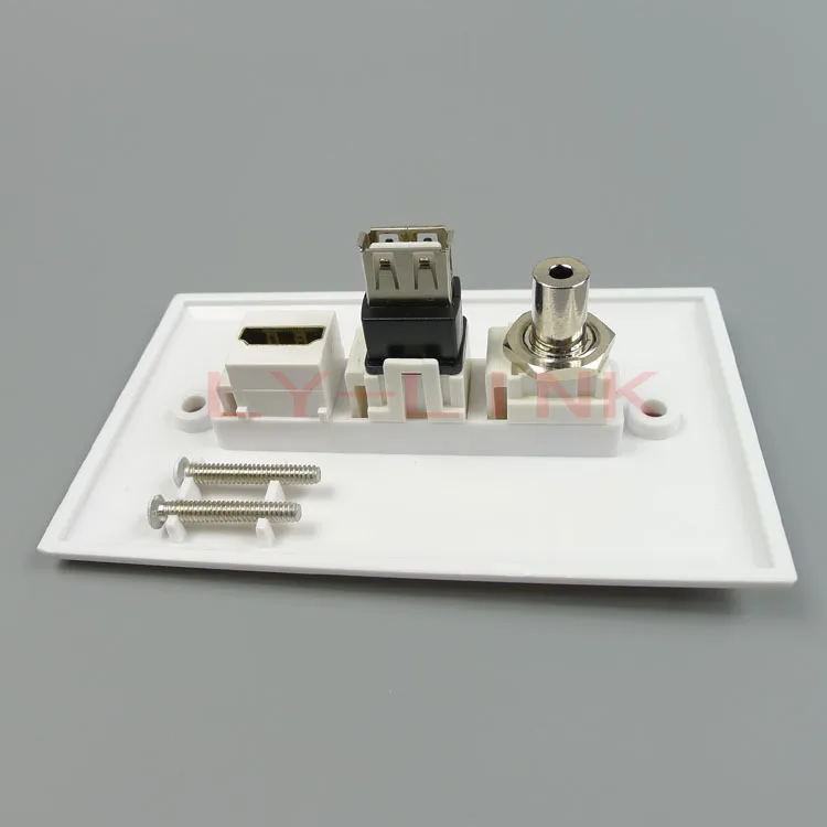 Настенная плата 120 типа hdmi usb аудио гнездо 3 5 мм с 114X70 мм|wall plate hdmi|wall platehdmi wall |