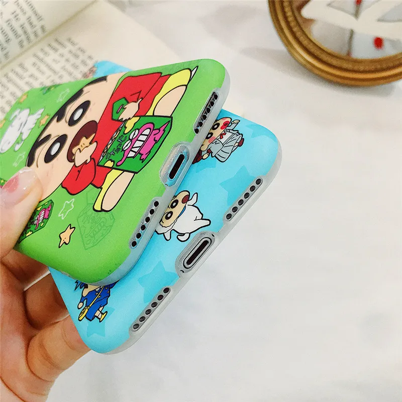 Новый мультяшный чехол для телефона Crayon Shin-chan iPhone X XR XS MAX 7 8 6 6s plus задняя крышка