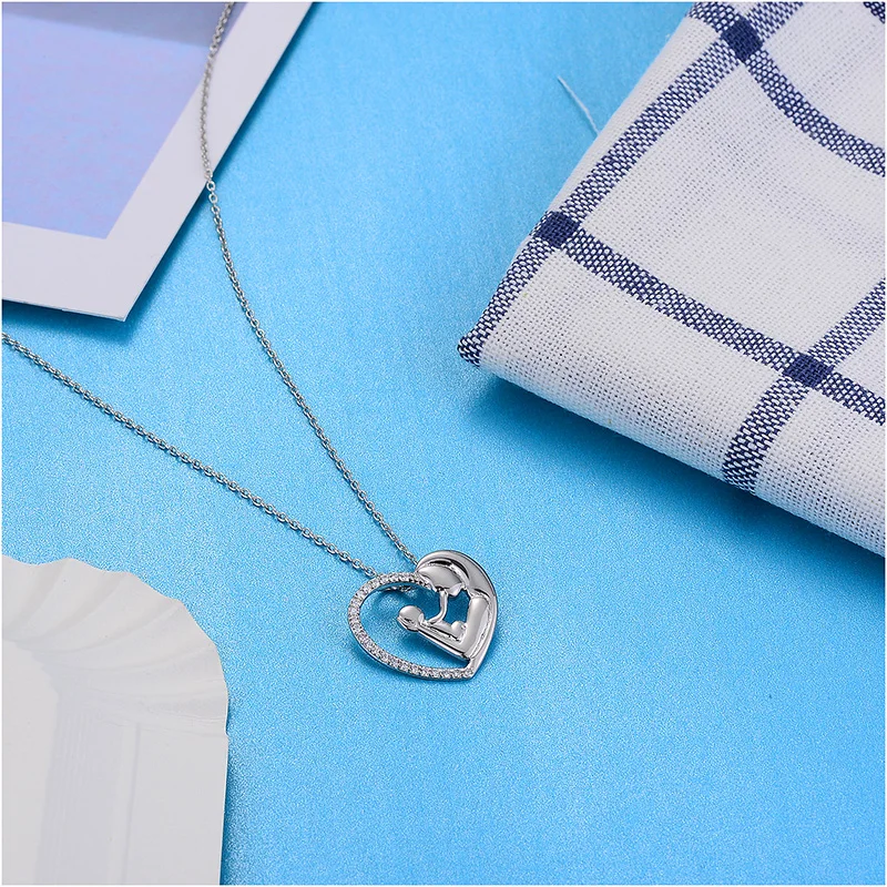Ожерелье женское из серебра 925 пробы с надписью Love Heart Mom Hold | Украшения и