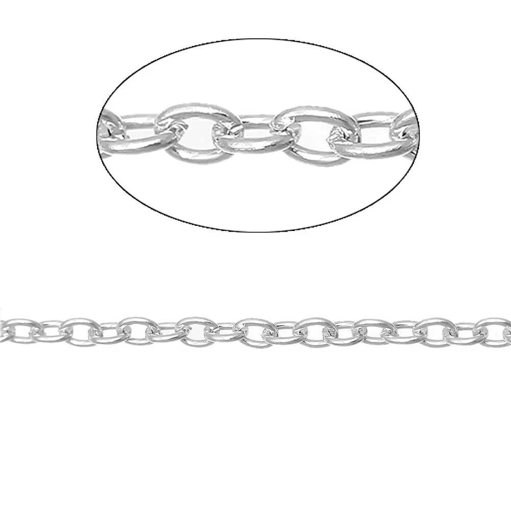 DoreenBeads фурнитура из сплава плетеная цепь покрытая серебром сделай сам