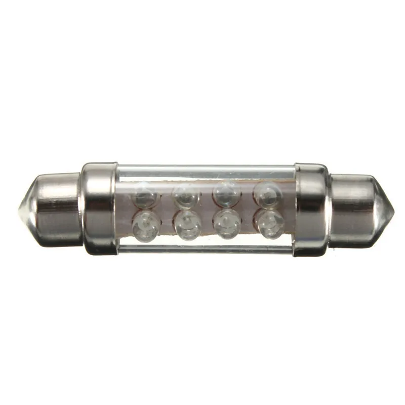 Новый 4x лампочка для салона автомобиля синий 42 мм 8 SMD купольный фестон