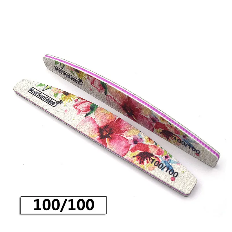 6X красочные пилочка для ногтей 80/100/150/180/240/320 двухсторонняя наждачная бумага буферный блок Нагель vijl толстые Пилочки для ногтей гель для ногтей маникюрный набор - Цвет: 100 100