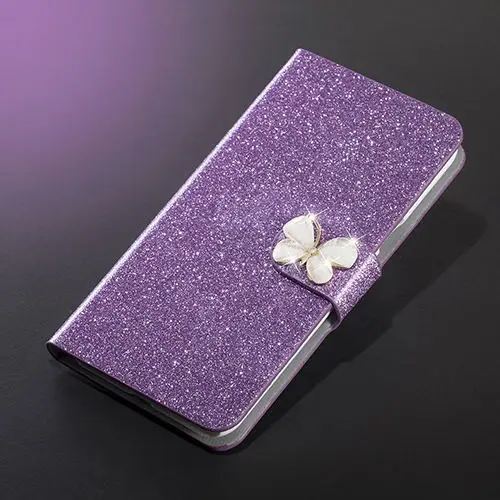 Purple butterfly Роскошный высококачественный кожаный магнитный Авто Флип-Бумажник Стенд сотовый Чехол для телефона для sony Xperia T3 M50W D5102 D5103 D5106 чехол-крышка - Цвет: Purple butterfly