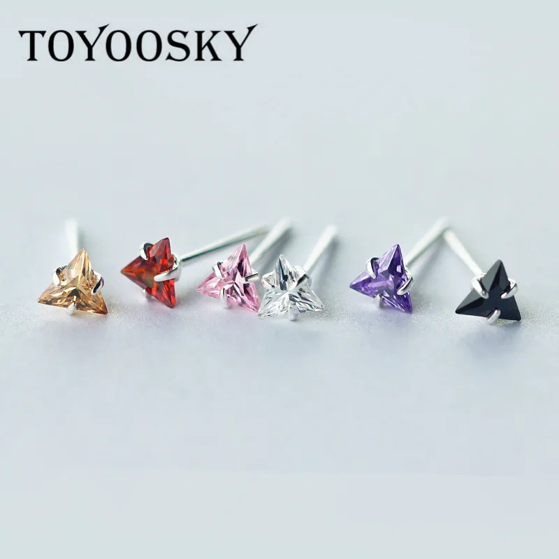 Серьги-гвоздики TOYOOSKY из серебра 925 пробы для мужчин и женщин | Украшения