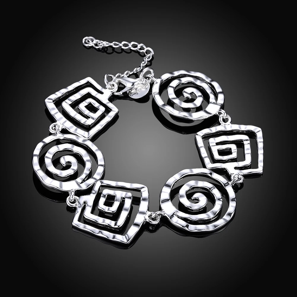 Hyperbole Design New Arrival Silver Plated Bracelet For Women Signora braccialetto Jewelry Gift | Украшения и аксессуары