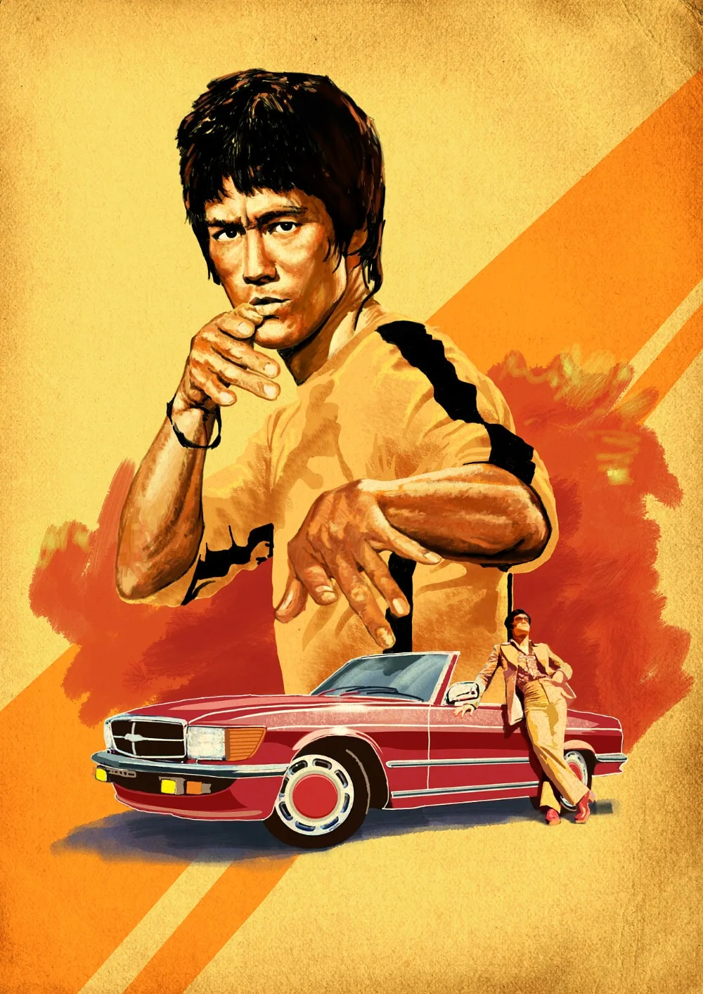 

Diamond painting movie character Bruce Lee Diy full square diamond painting mosaic rhinestone painting living room decorative wa