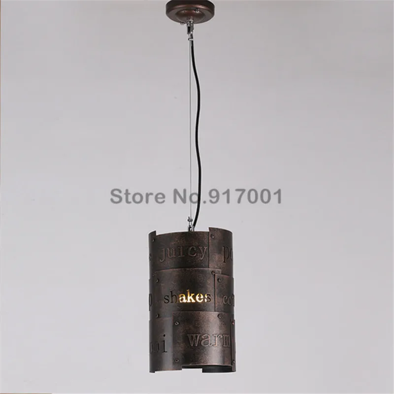 Loft retro creative Through-Carved English alphabet metal LED pendant lamp 90-265V Suspension Lamp for Dinning Room | Лампы и