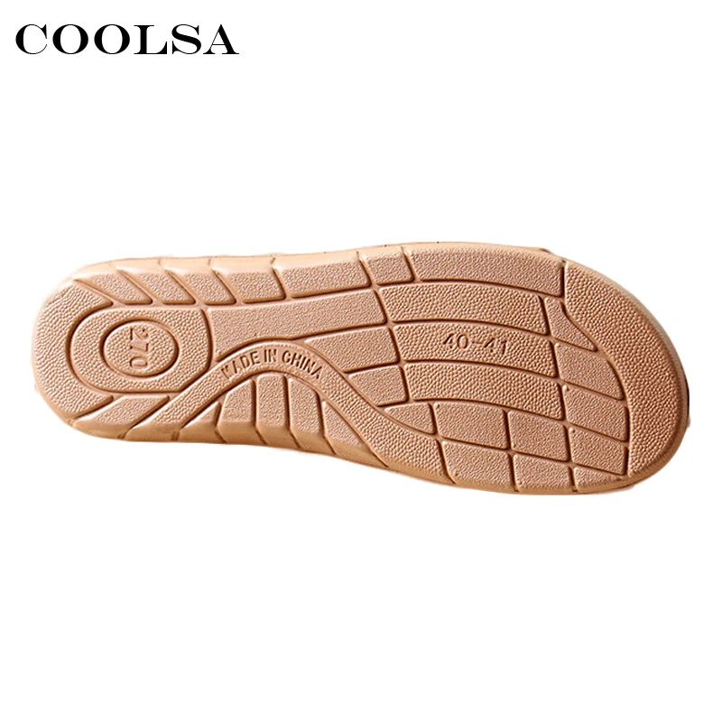 Мужские льняные шлепанцы сандалии в полоску плоская подошва Нескользящие