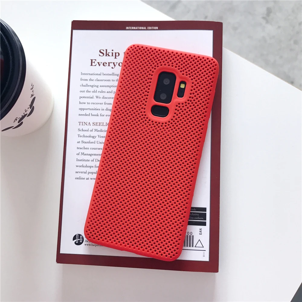 Case for Samsung Galaxy S8 Popular Net Breathable Phone For S9 Plus Note8 Soft Silicone Cool Hollow Mesh Back Cover |