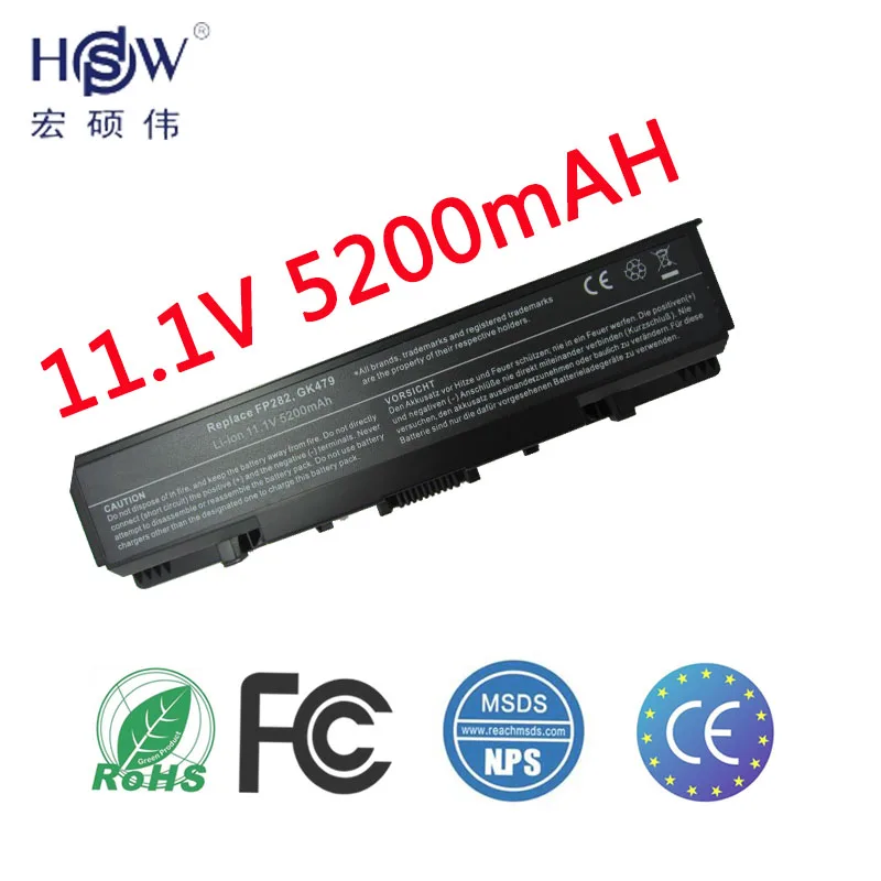 HSW ноутбука Батарея для Dell Inspiron 1720 1520 1521 1721 Vostro 1500 1700 GK479 FP282 451-10477 UW280 0UW280 NR239 FK890 Батарея