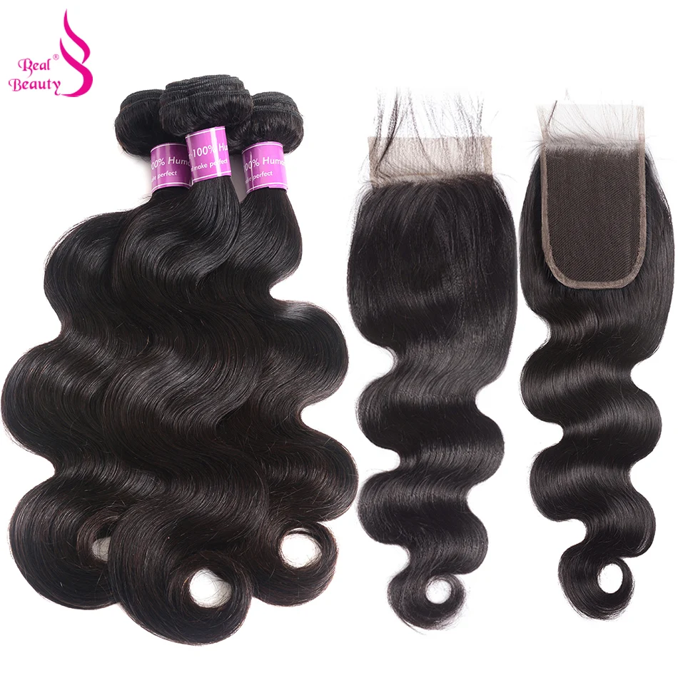 Малайзии человеческие волосы Weave 3/4 Связки Realbeauty средства ухода за кожей волна с